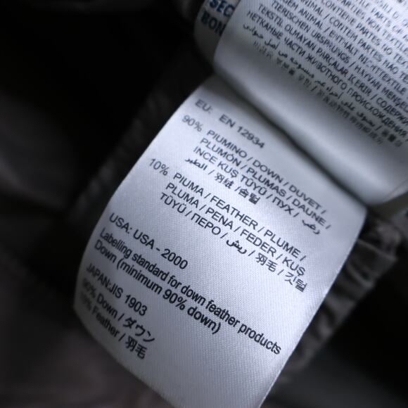 MONCLER Flamme Giubbotto Long Down Jacket Taupe Parka Stowable Hood Women's 3/L - Picture 16 of 16